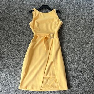 White House Black Market yellow dress, size 10